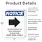 Signmission No Deliveries To This, 7 in W x Rectangle, Plastic OS-2PACK-NS-P-710-V-14478 - alternate 3